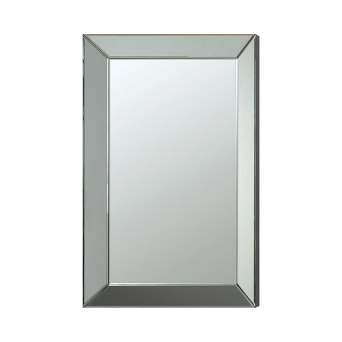 COASTER OFFICE-ACCESSORY RECTANGULAR BEVELED WALL MIRROR SILVER