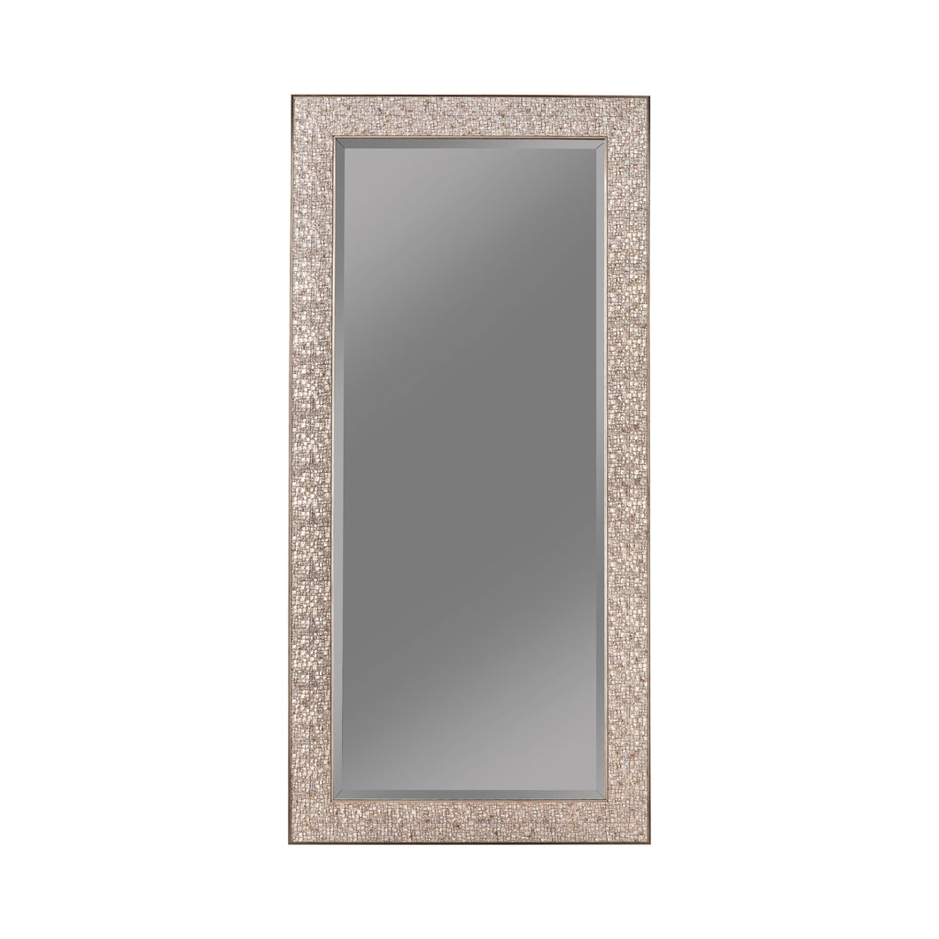 COASTER OFFICE-ACCESSORY RECTANGULAR FLOOR MIRROR SILVER SPARKLE