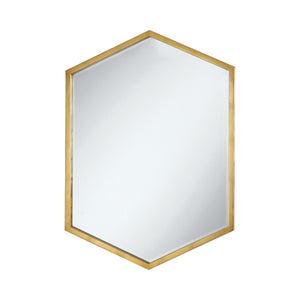 COASTER OFFICE-ACCESSORY HEXAGON SHAPED WALL MIRROR GOLD