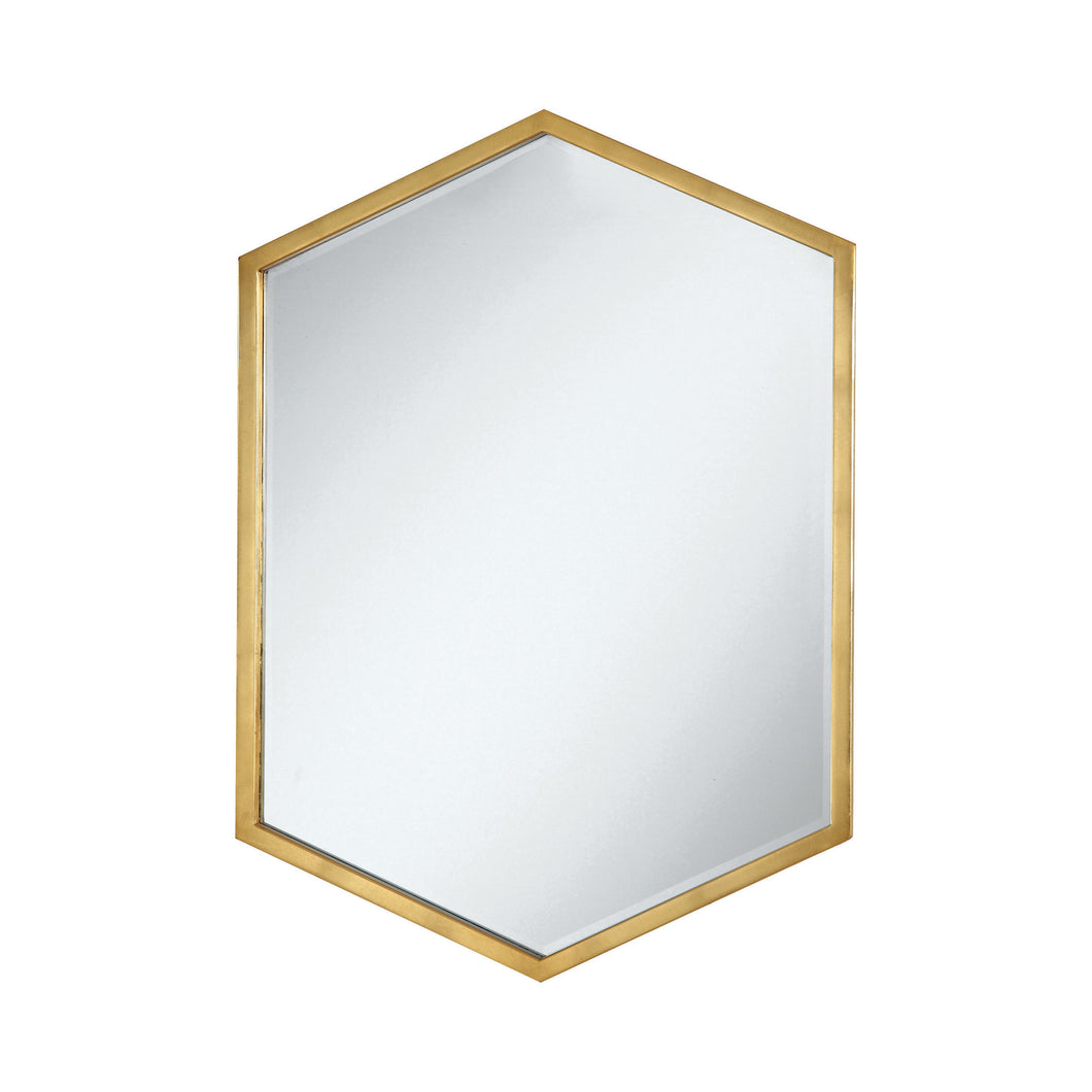 COASTER OFFICE-ACCESSORY HEXAGON SHAPED WALL MIRROR GOLD