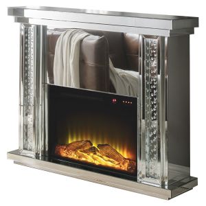 ACME NYSA MIRRORED & FAUX CRYSTALS FIREPLACE