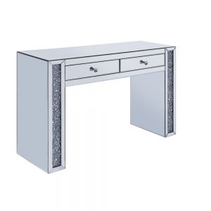 ACME NORALIE MIRRORED & FAUX DIAMONDS VANITY DESK