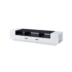 ACME ARMOUR WHITE & BLACK FINISH TV STAND