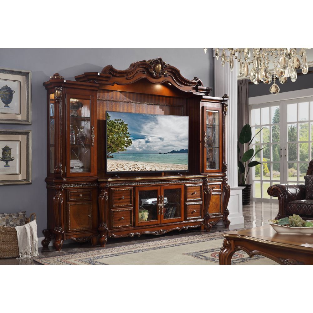 ACME PICARDY HONEY OAK FINISH ENTERTAINMENT CENTER