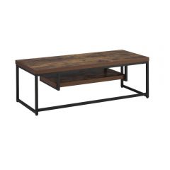 ACME BOB WEATHERED OAK & BLACK METAL TV STAND