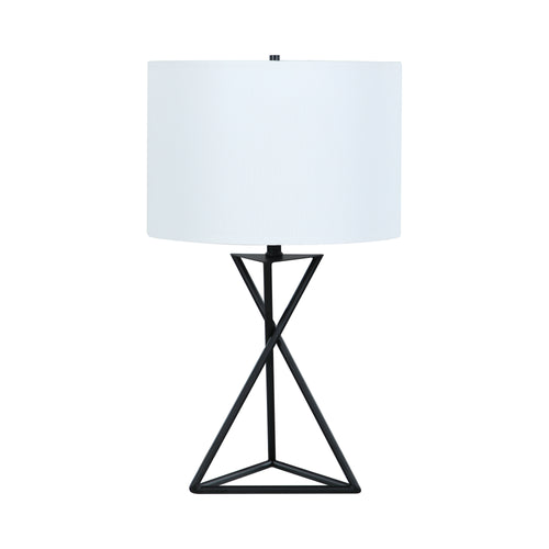 COASTER DRUM TABLE LAMP WHITE AND BLACK