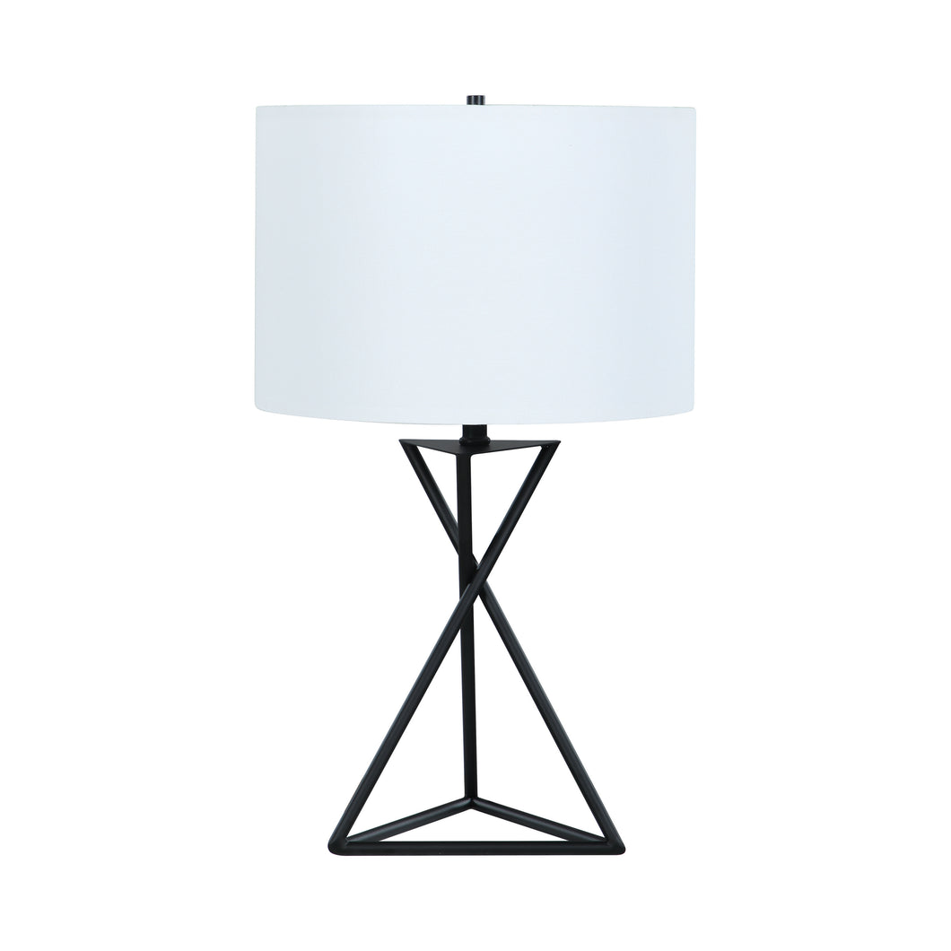 COASTER DRUM TABLE LAMP WHITE AND BLACK