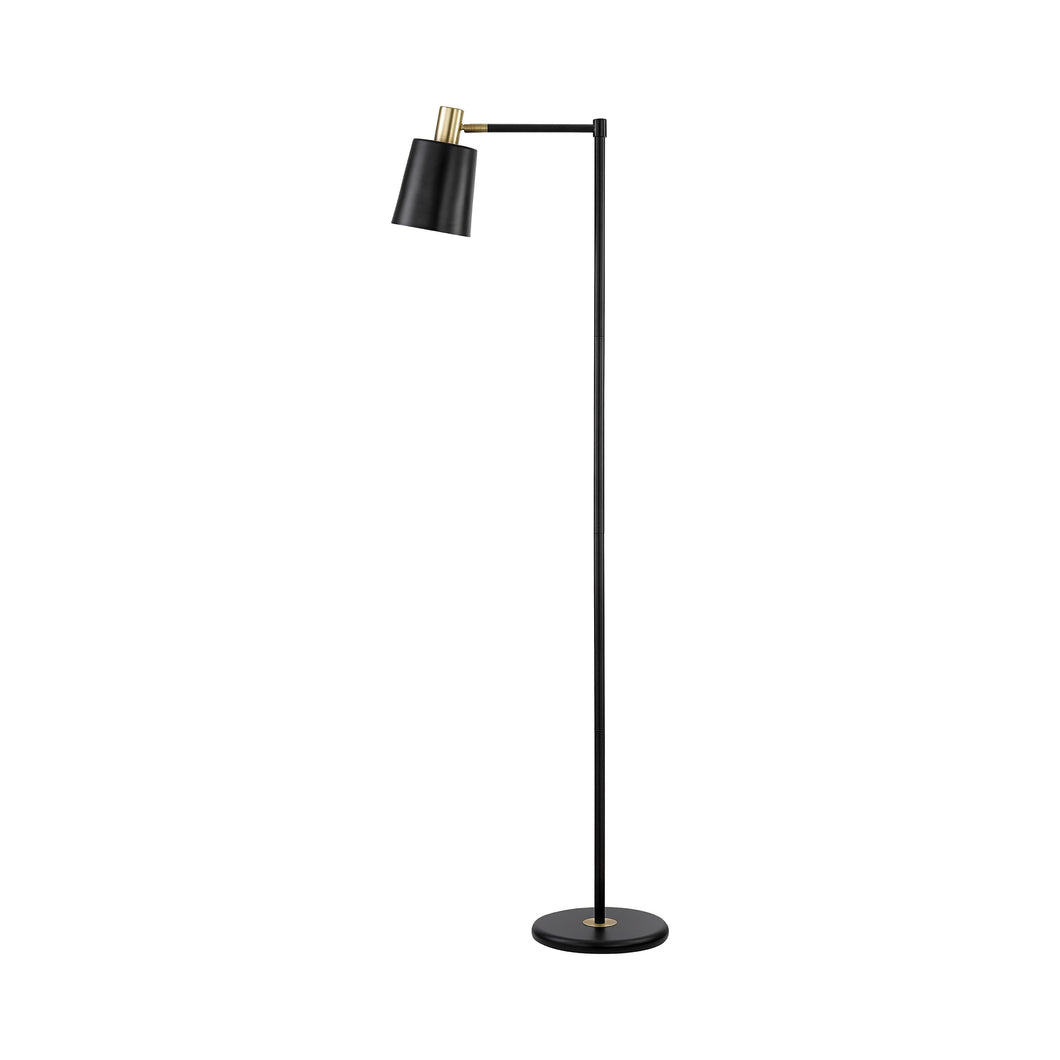 COASTER 1-LIGHT FLOOR LAMP WITH HORN SHADE BLACK