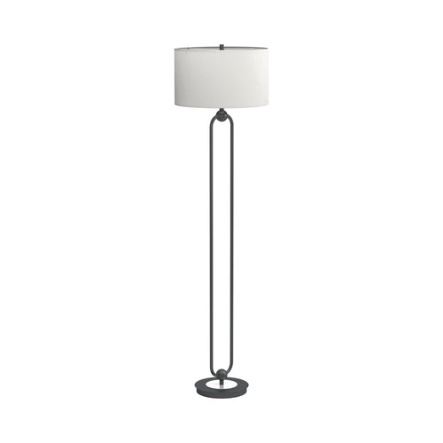 COASTER DRUM SHADE FLOOR LAMP WHITE AND ORB