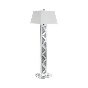 COASTER GEOMETRIC BASE SILVER FLOOR LAMP