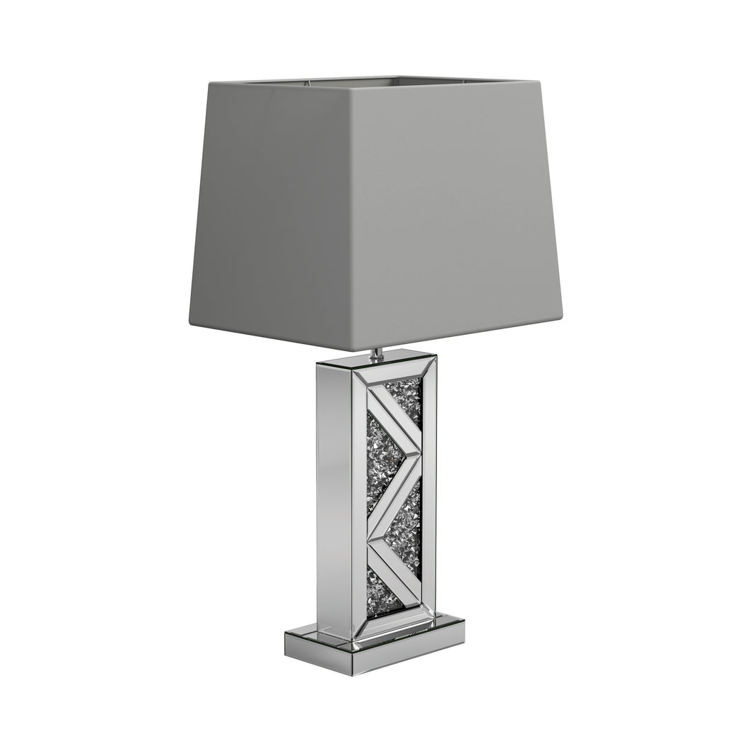 COASTER GEOMETRIC BASE TABLE LAMP SILVER