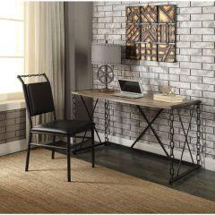 ACME JODIE BLACK PU & ANTIQUE BLACK FINISH OFFICE CHAIR