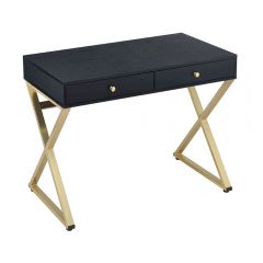 ACME COLEEN BLACK & BRASS FINISH WRITING DESK(SAME AC00844)