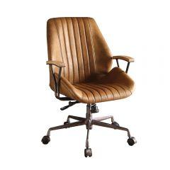 ACME HAMILTON COFFEE TOP GRAIN LEATHER OFFICE CHAIR