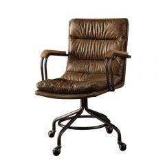 ACME HARITH II VINTAGE WHISKEY TOP GRAIN LEATHER OFFICE CHAIR