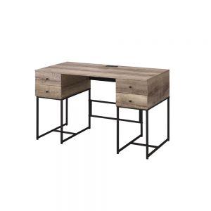 ACME DESIRRE RUSTIC OAK & BLACK FINISH WRITING DESK