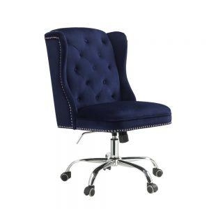 ACME JAMESIA MIDNIGHT BLUE VELVET OFFICE CHAIR