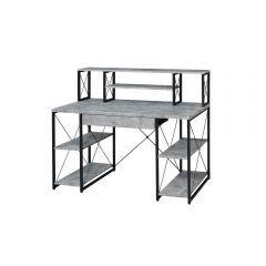 ACME AMIEL FAUX CONCRETE & BLACK FINISH WRITING DESK