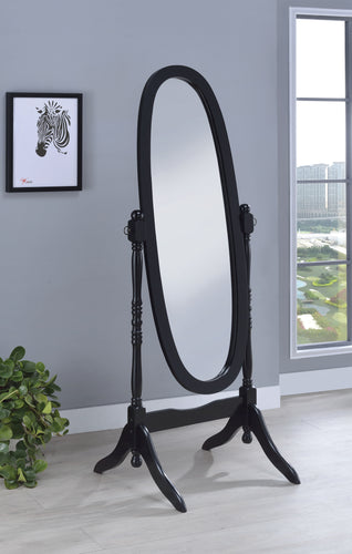 COASTER OFFICE-ACCESSORY OVAL CHEVAL MIRROR BLACK