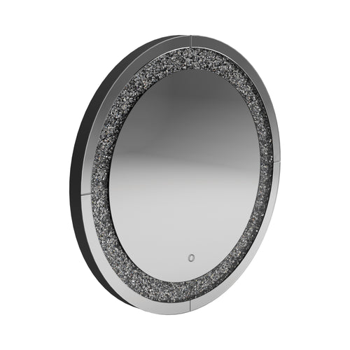 COASTER OFFICE-ACCESSORY ROUND WALL MIRROR SILVER