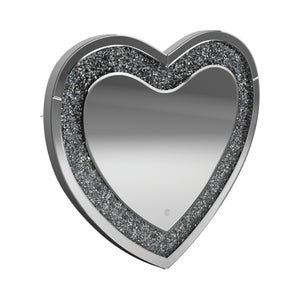 COASTER OFFICE-ACCESSORY HEART SHAPE WALL MIRROR SILVER