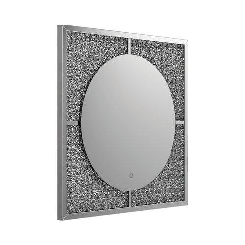 COASTER OFFICE-ACCESSORY LED WALL MIRROR SILVER AND BLACK