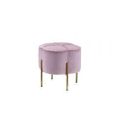 ACME BERGIA BLUSH PINK VELVET OTTOMAN