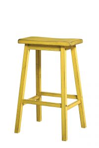 ACME GAUCHO ANTIQUE YELLOW FINISH BAR STOOL (SET-2)