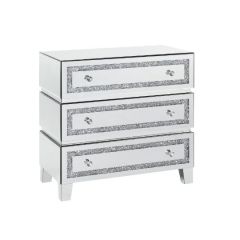 ACME NORALIE MIRRORED, FAUX DIAMONDS CABINET