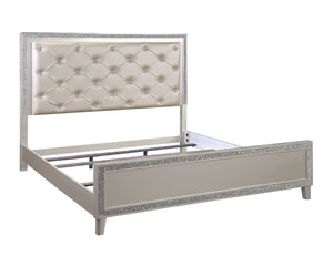 ACME SLIVERFLUFF PU & CHAMPAGNE FINISH CK BED