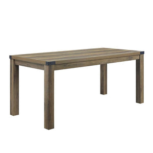 ACME ABIRAM RUSTIC OAK DINING TABLE