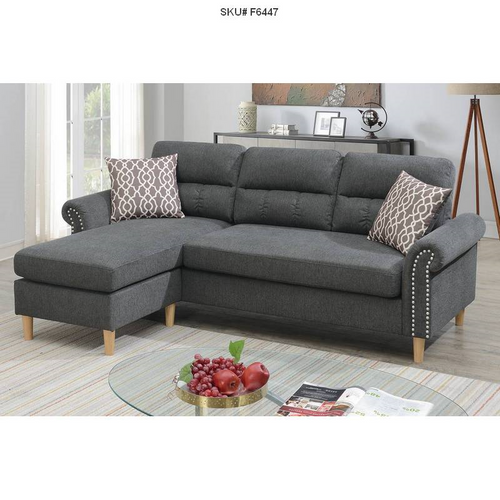 UPDATED ALL-IN-ONE SECTIONAL W/ 2 PILLOWS SLATE