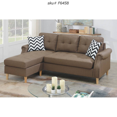 UPDATED ALL-IN-ONE REVERSIBLE SECTIONAL W/2 ACCENT PILLOW