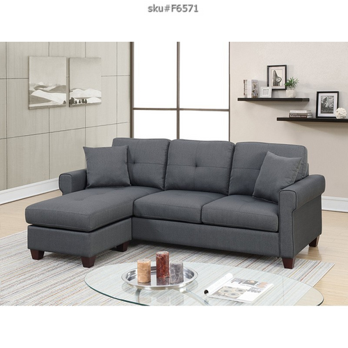 UPDATED 2PCS SECTIONAL CHARCOAL