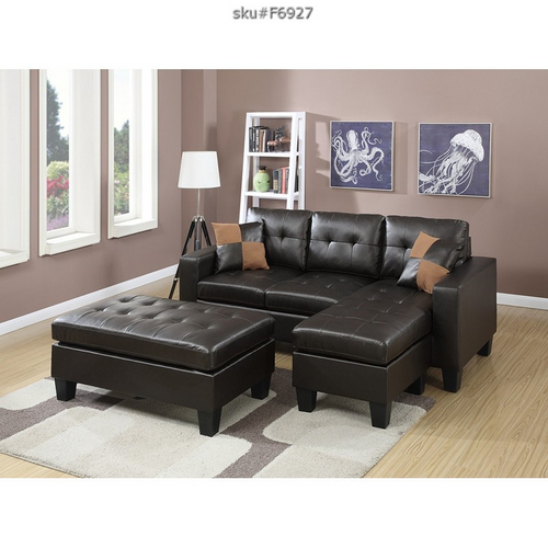 UPDATED 3PCS ALL-IN-ONE SECTIONAL ESPRESSO