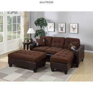 UPDATED 3PCS ALL-IN-ONE SECTIONAL CHOCOLATE