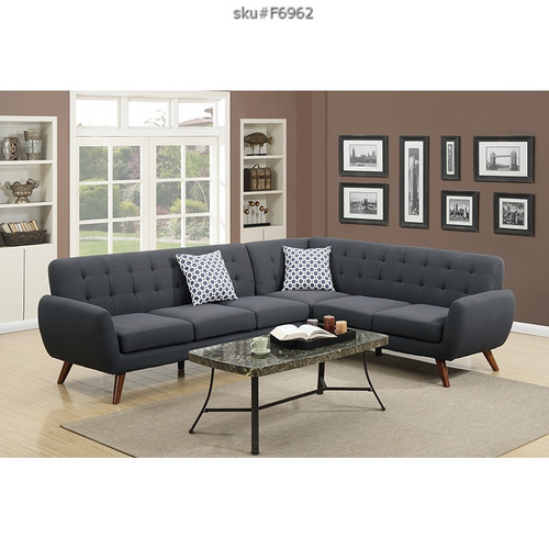 UPDATED 2PCS SECTIONAL ASH BLACK