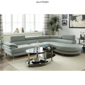 UPDATED 2PCS SECTIONAL LIGHT GREY