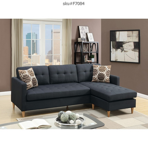 UPDATED 2PCS SECTIONAL BLACK