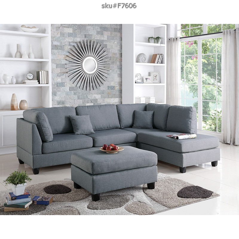 UPDATED 3PCS SECTIONAL GREY