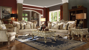 HD-04 VICTORIAN ANTIQUE GOLD LIVING ROOM SET (6PCS)