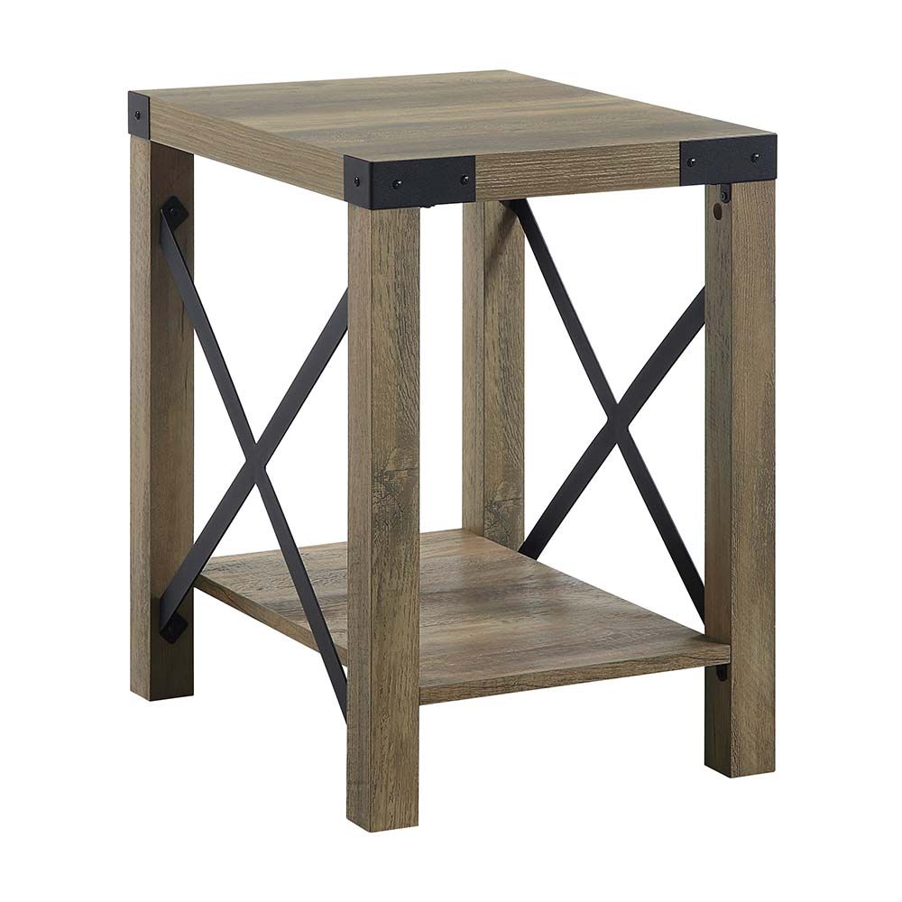 ACME ABIRAM RUSTIC OAK END TABLE