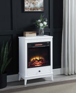 ACME HAMISH WHITE FINISH FIREPLACE