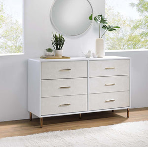 ACME MYLES WHITE / CHAMPAGNE AND GOLD DRESSER