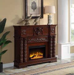 ACME VENDOME CHERRY FINISH FIREPLACE