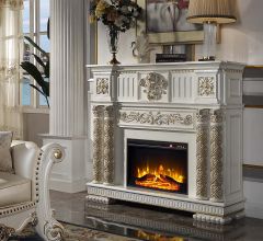 ACME VENDOME ANTIQUE PEARL FINISH FIREPLACE