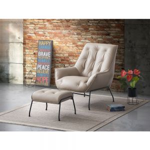 ACME ACCENT CHAIR & OTTOMAN