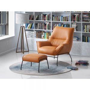 ACME ACCENT CHAIR & OTTOMAN