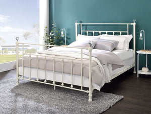 ACME COMET WHITE FINISH QUEEN BED