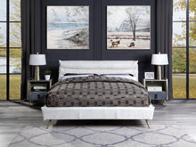 Load image into Gallery viewer, ACME DORIS VINTAGE WHITE TOP GRAIN LEATHER QUEEN BED